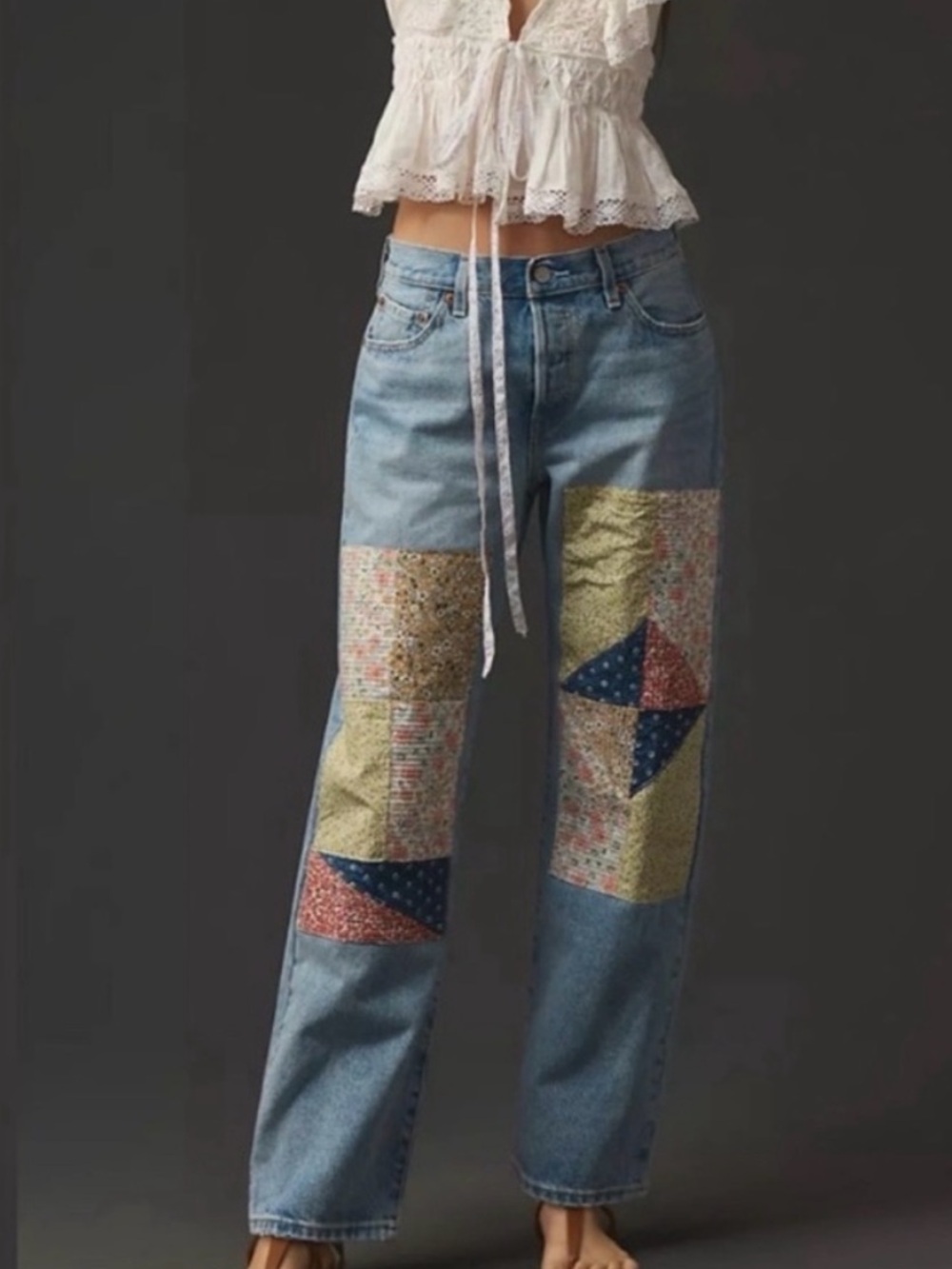 Levi's Premium 501
150th Anniversary 90's
Patchwork Jeans Size 24
